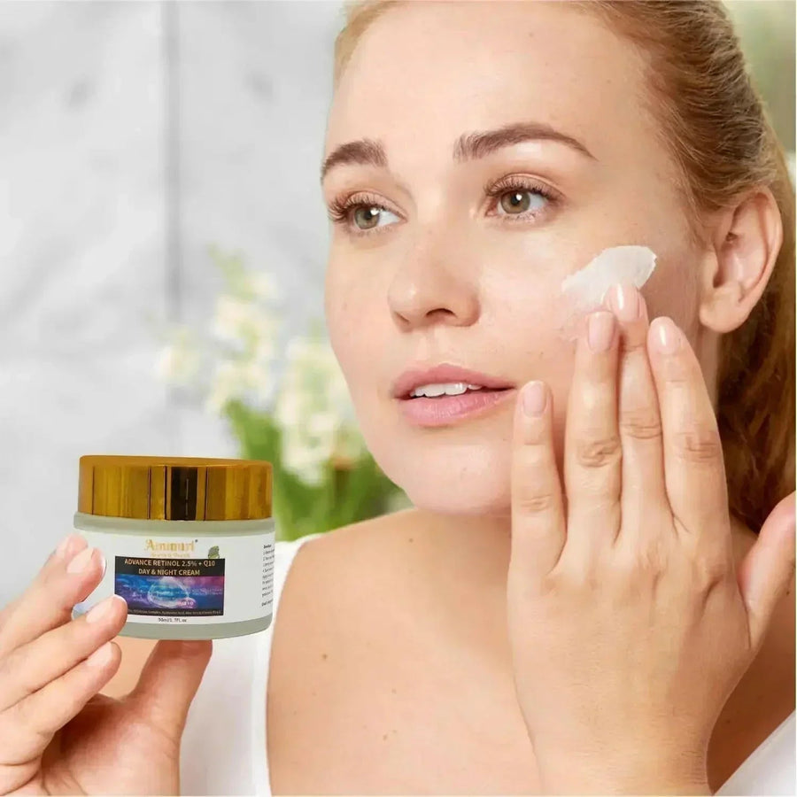 Q10 Face Cream & Retinol 2.5% Night Cream Set | Ammuri