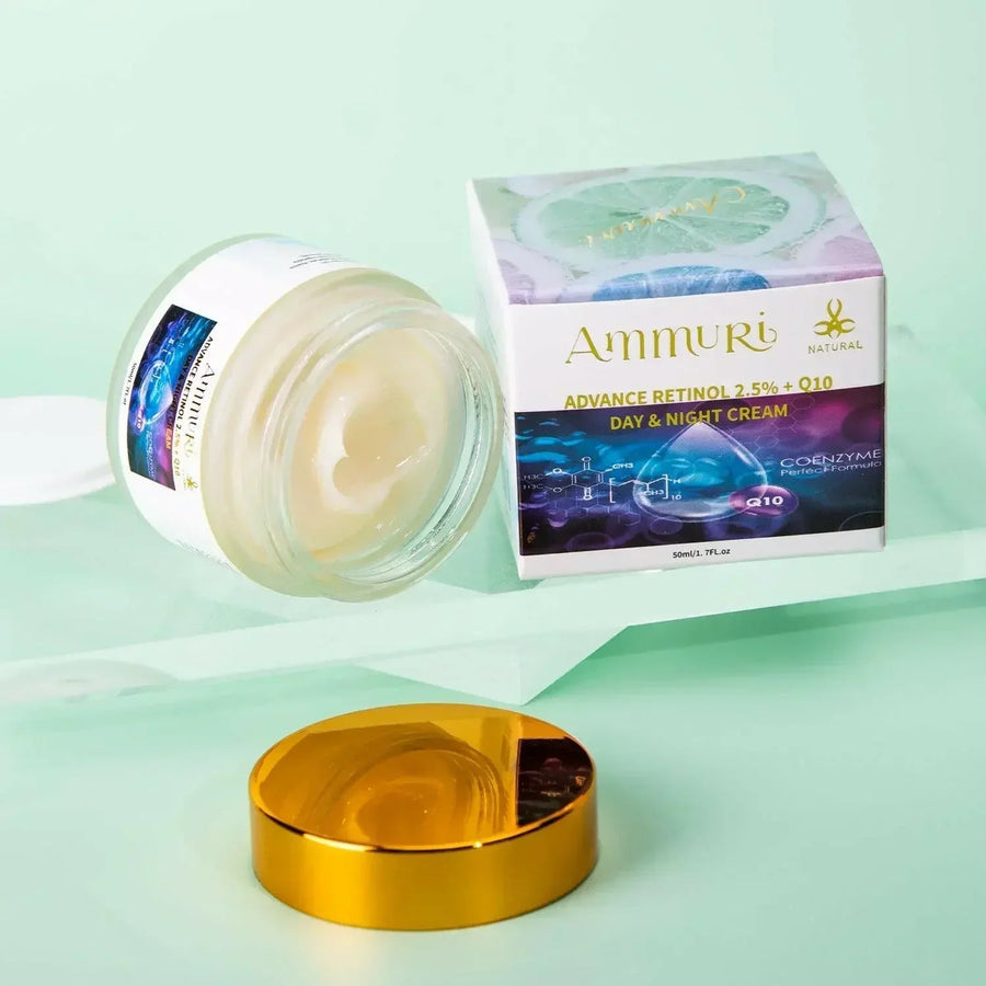 Q10 Face Cream & Retinol 2.5% Night Cream Set | Ammuri