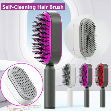 Self-Cleaning Detangling Hair Brush