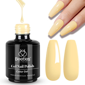 Beetles Lemon Chiffon pastel yellow gel polish 15ml bottle