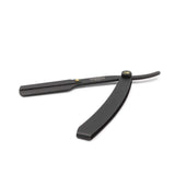Cut Throat Razor - The Jolly Roger Black - Stainless Steel Barbarossa Brothers