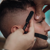 Cut Throat Razor - The Jolly Roger Black - Stainless Steel Barbarossa Brothers