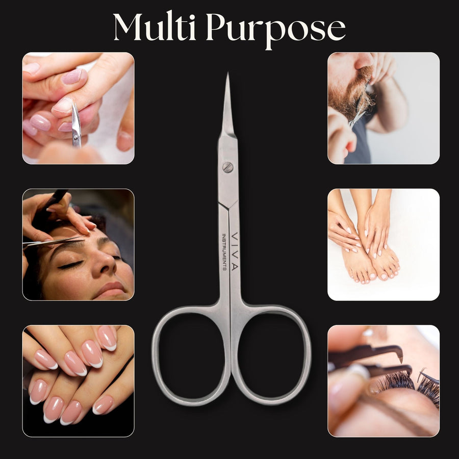 VIVA Instruments Curved Cuticle Nail Scissors 9.5cm