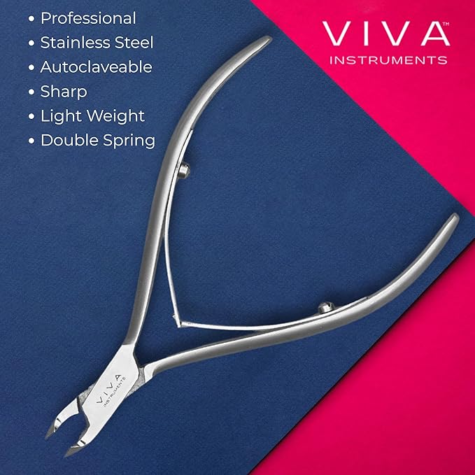 Cuticle Nipper Silver - 3mm Double Spring