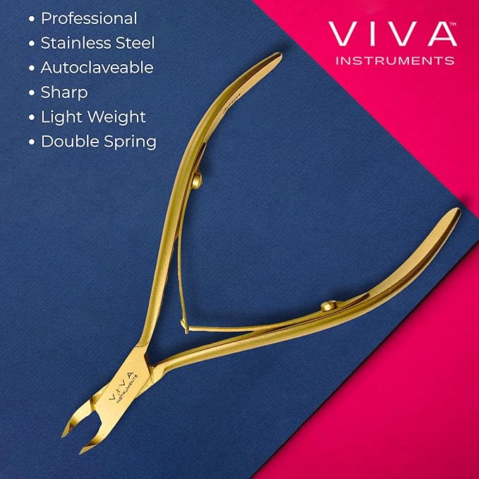 Cuticle Nipper Gold - 3mm Double Spring