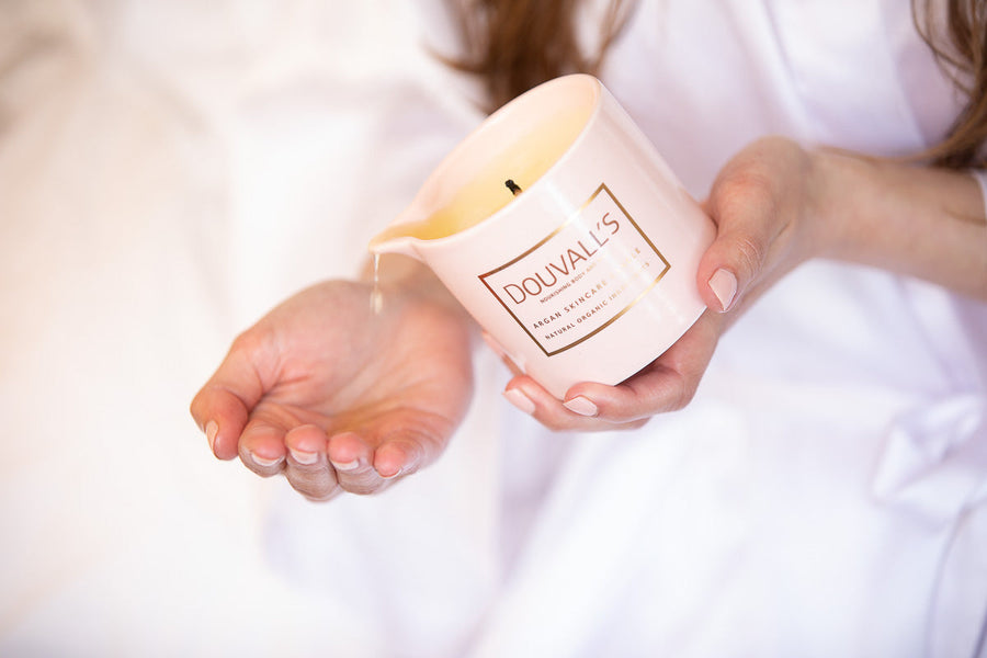 Organic Argan Skincare Candle – Orange & Frankincense (180g)