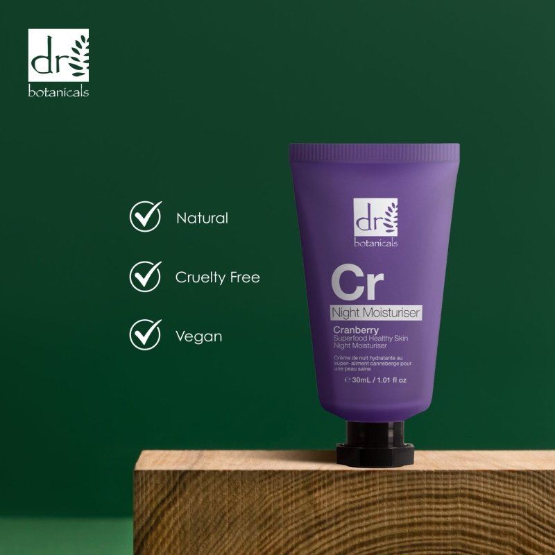 Dr Botanicals Cranberry Superfood Night Moisturiser 30ml