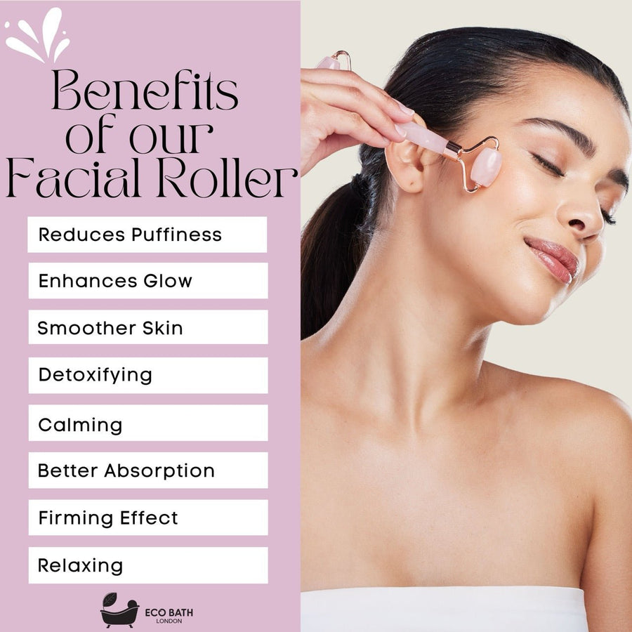 Eco Bath London Rose Quartz Face Roller