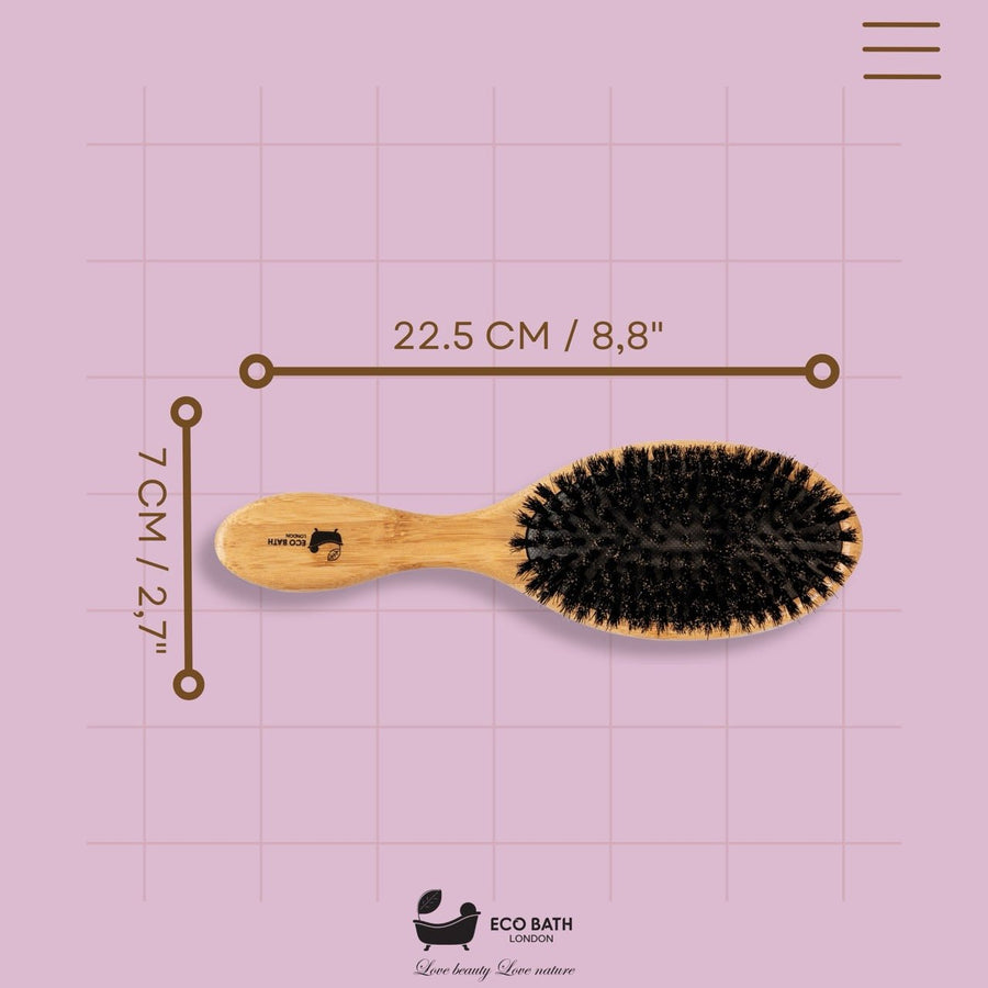 Eco Bath London Bamboo Hair Brush with Boar Bristles