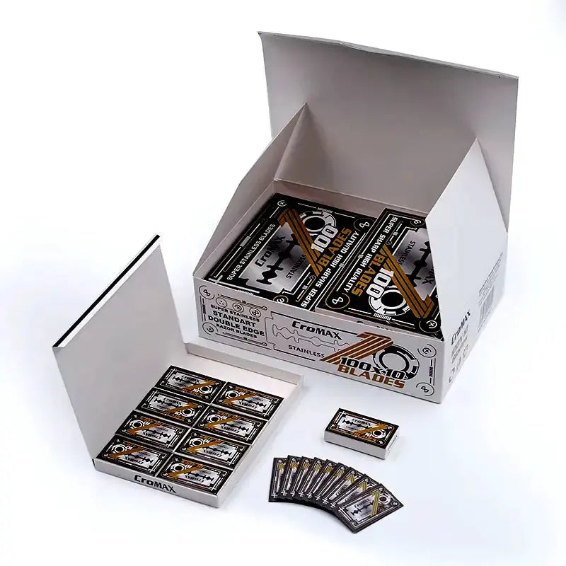 CroMAX Double Edge Razor Blades - 10, 100, 1000 Pack CroMax