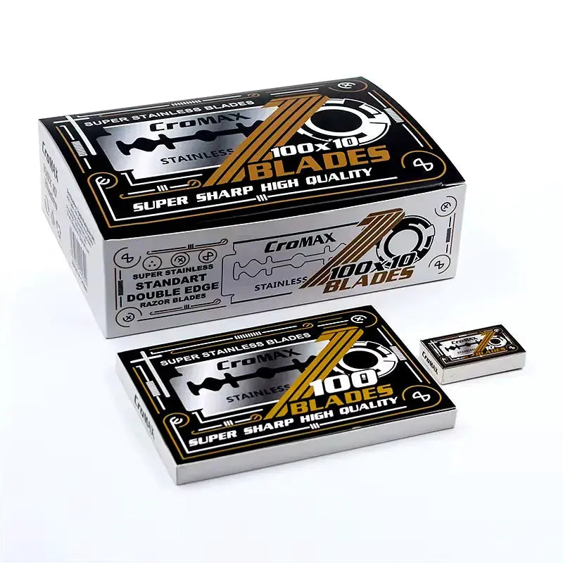 CroMAX Double Edge Razor Blades - 10, 100, 1000 Pack CroMax