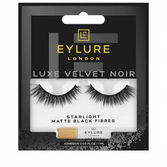 Eylure Luxe Velvet Noir Starlight False Eyelashes + Adhesive 1ml