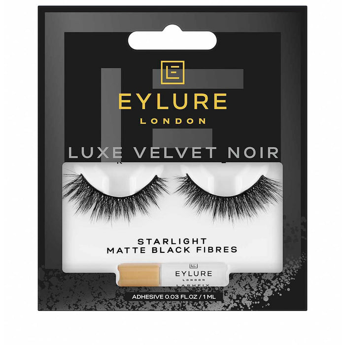 Eylure Luxe Velvet Noir Starlight false eyelashes with 1ml adhesive