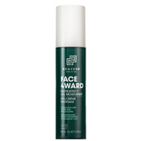 Green bottle of 'Face Award' moisturizer with a white cap on a white background