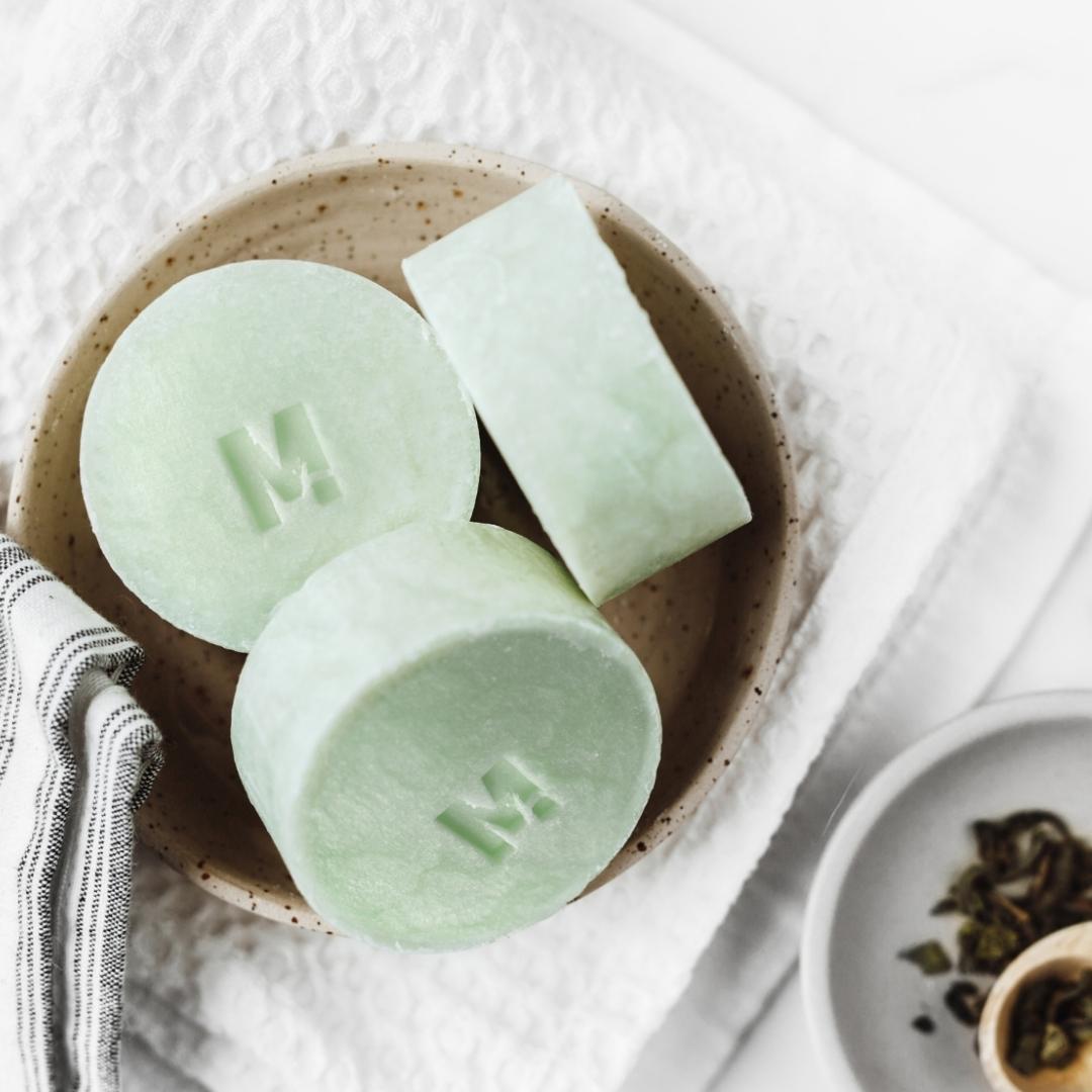 GREEN TEA: Washing Bar for body, hair & beard 85g