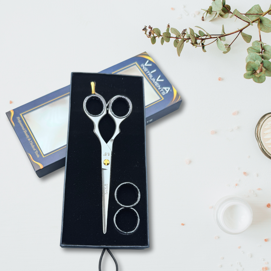 Viva Instruments 5.5” Hair Cutting Scissors – Silver