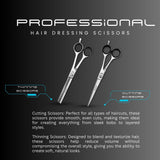 VIVA Haircut & Thinning Scissors Set 6.5 Inch