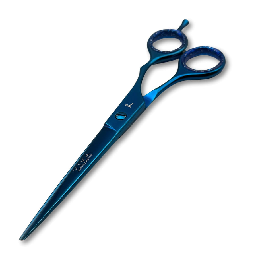 Viva Instruments 7” Barber Hairdressing Scissors – Blue