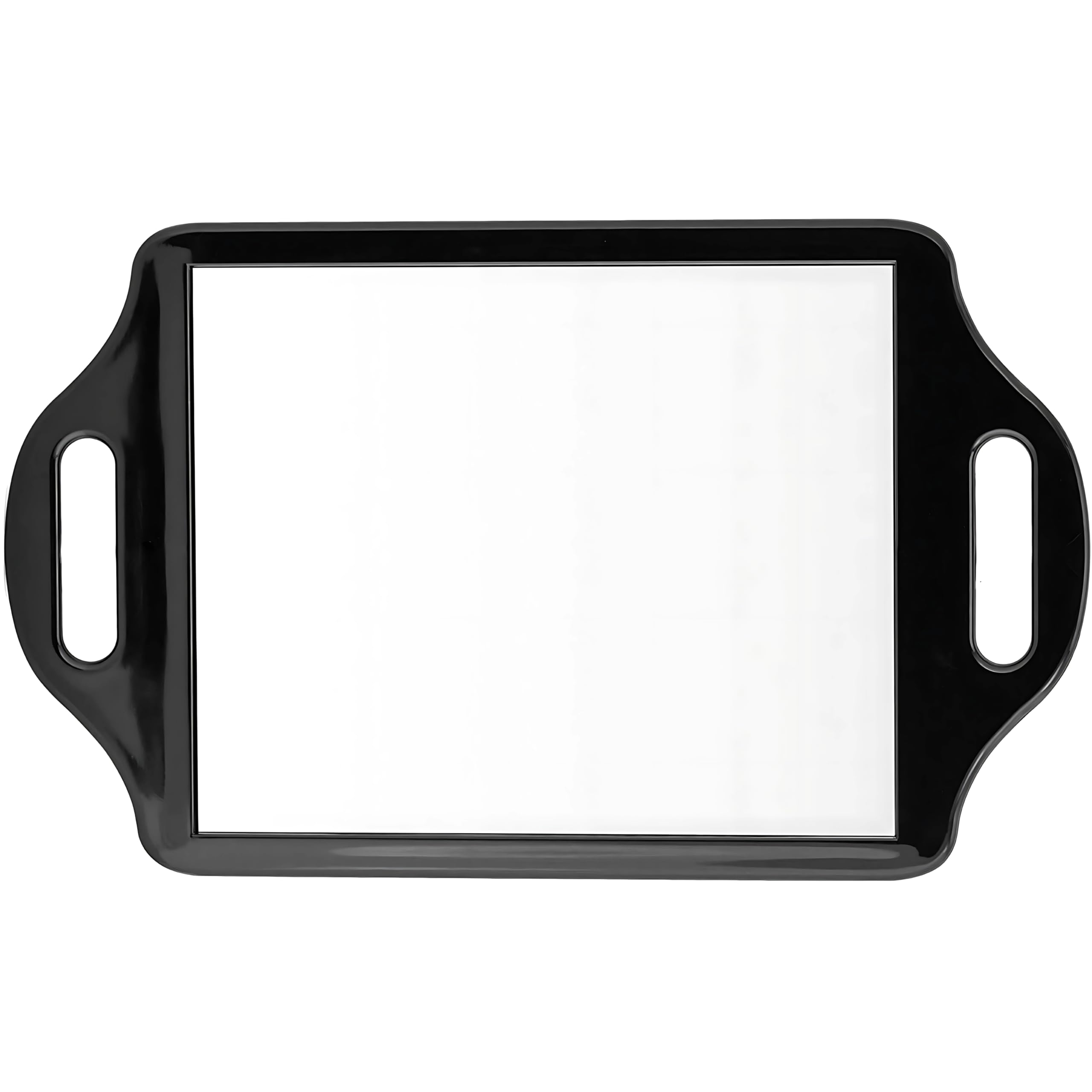 X large barber handheld mirror with twin handles for haircut
