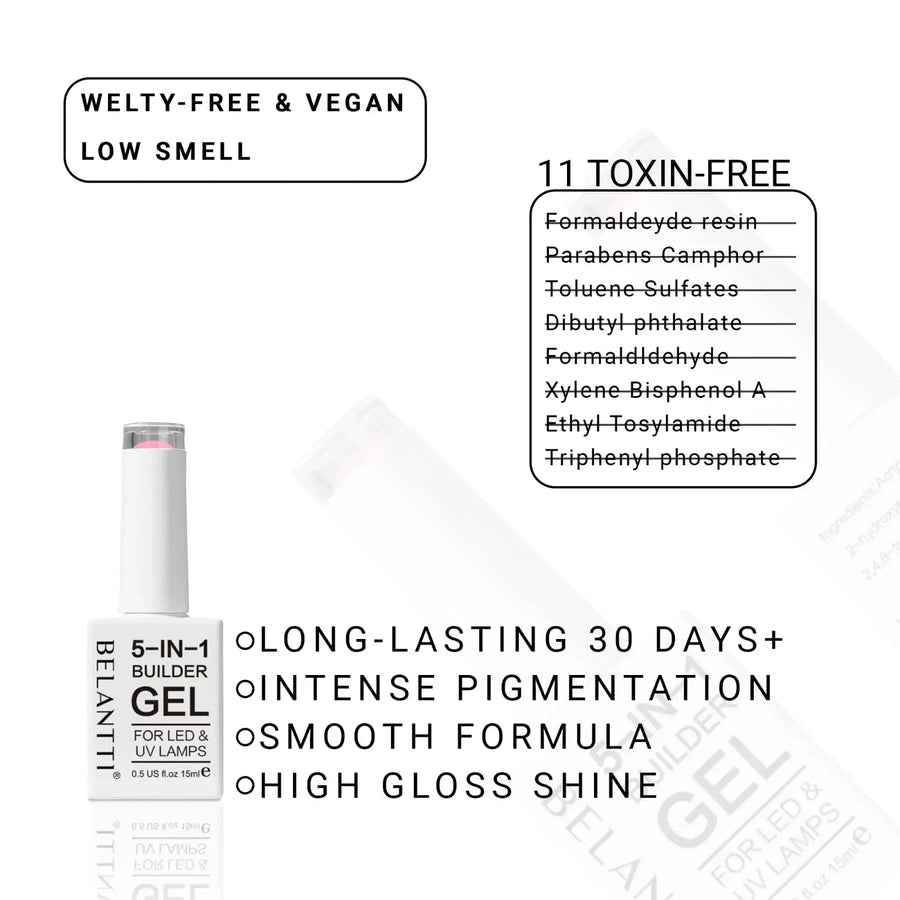 Belantti 5-in-1 Nail Builder Gel Polish UV LED (15ml) Belantti