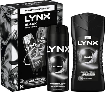 Lynx Black Duo Gift Set Body Spray 150ml + Body Wash 225ml