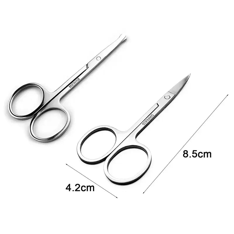 Stainless Cuticle Nails Eyebrow Eyelash Nose Hair Trimmer Epilator Scissor Manicure Tool Curved Pedicure Scissors Belantti