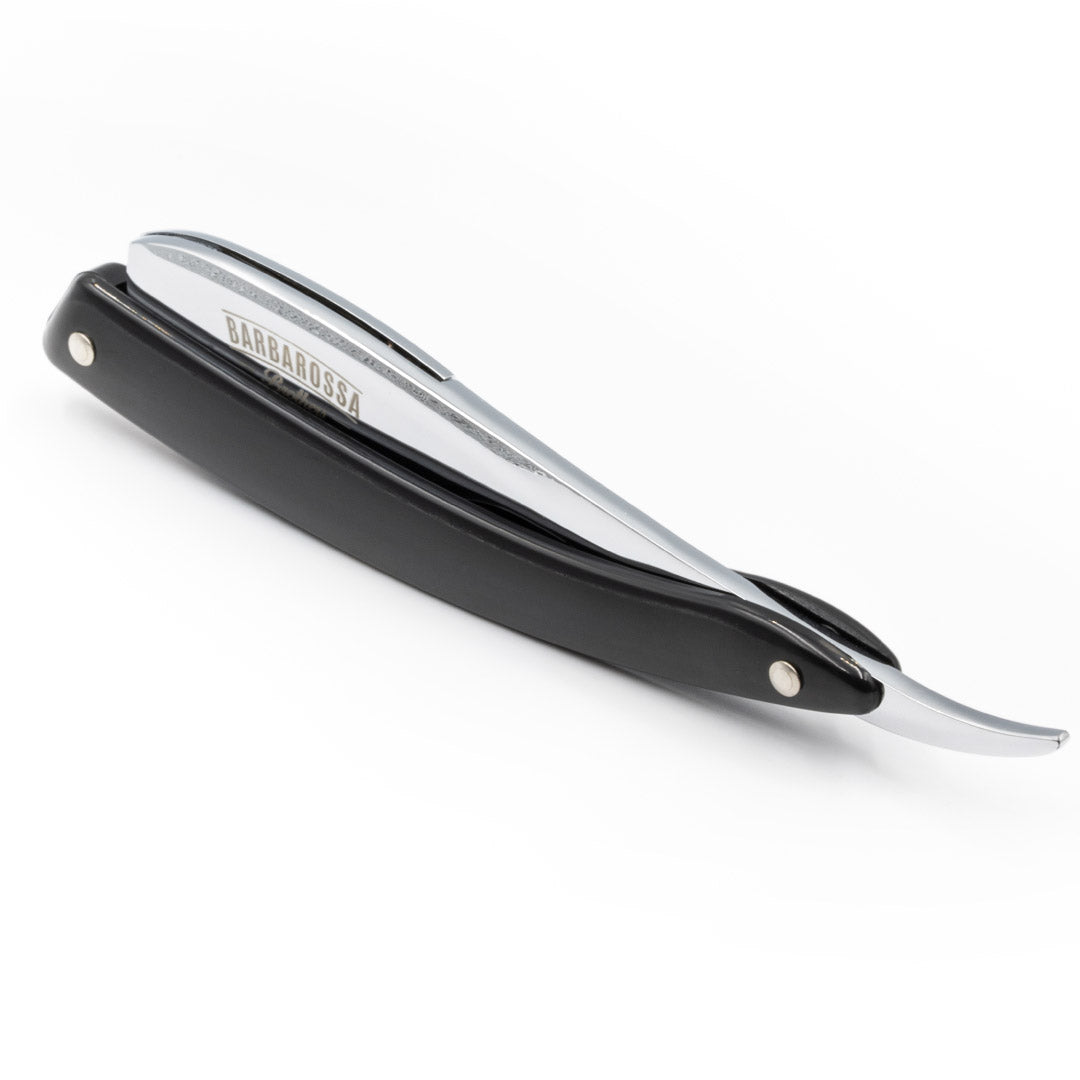 Japanese Kamisori Cut Throat Razor - Foldable - in Jet Black