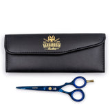 Japanese Steel 6" Cutting Scissors - Electric Blue Barbarossa Brothers