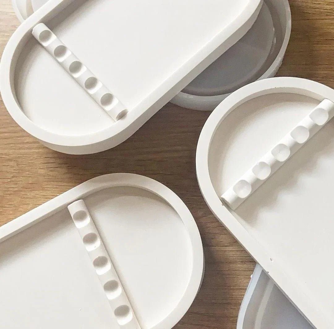 Oval Jesmonite Tool Tray – Handmade Professional Organiser