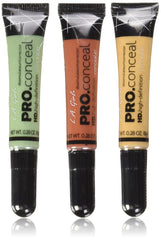 L.A. Girl Pro Conceal Set Orange, Yellow & Green Correctors – 3-Pack (GC990 GC991 GC992-B)