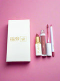 BeePro 3-Piece Lip Kit with Liner, Bullet Lipstick and Liquid Lipstick
