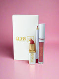 BeePro 3-Piece Lip Kit with Liner, Bullet Lipstick and Liquid Lipstick