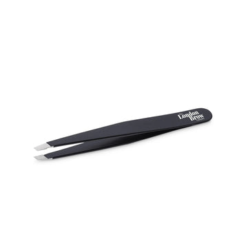 London Brow Precision Slanted Brow Tweezers – Black
