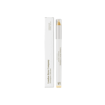 Eyebrow pencil with packaging on a white background