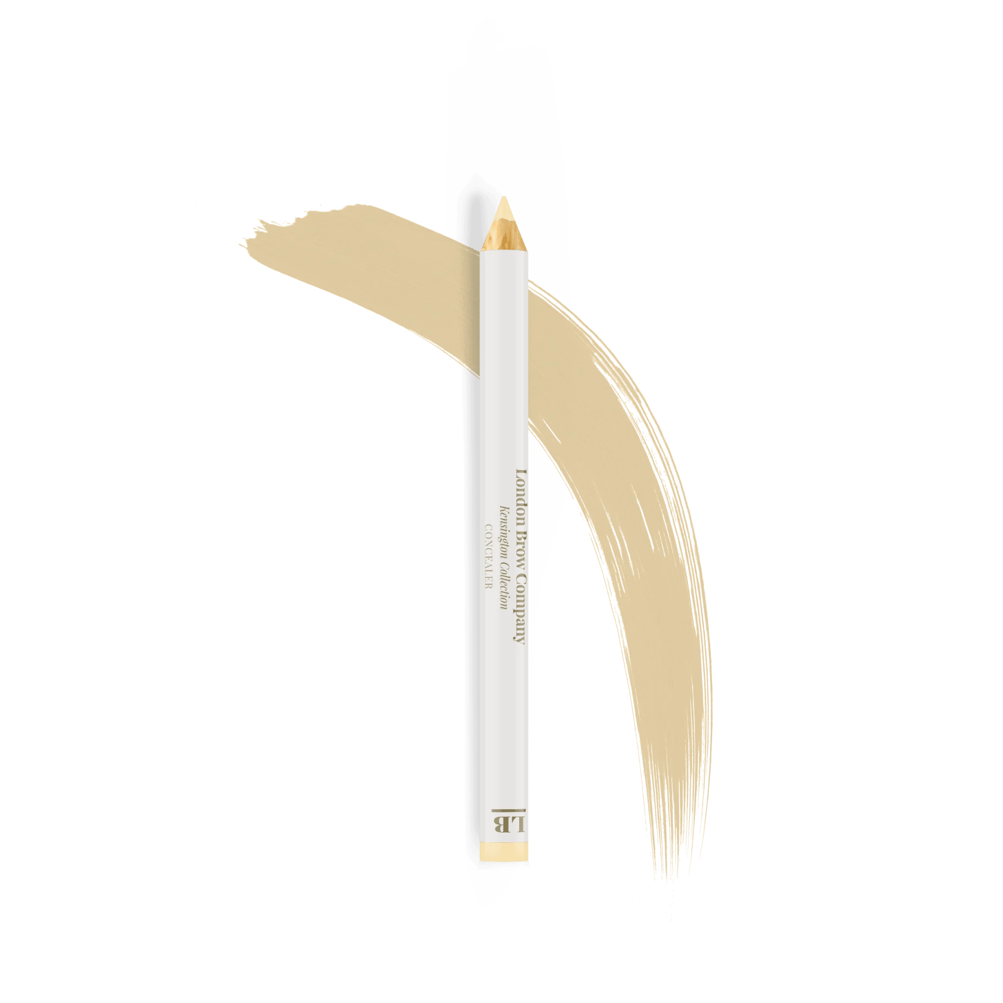 Eyebrow pencil with packaging on a white background