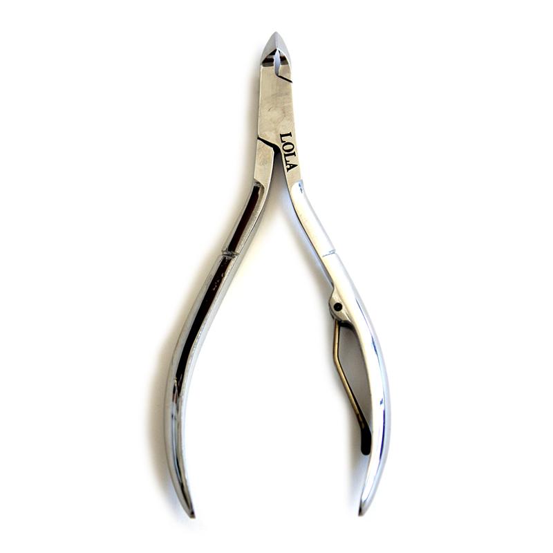 Stainless steel cuticle nipper front view