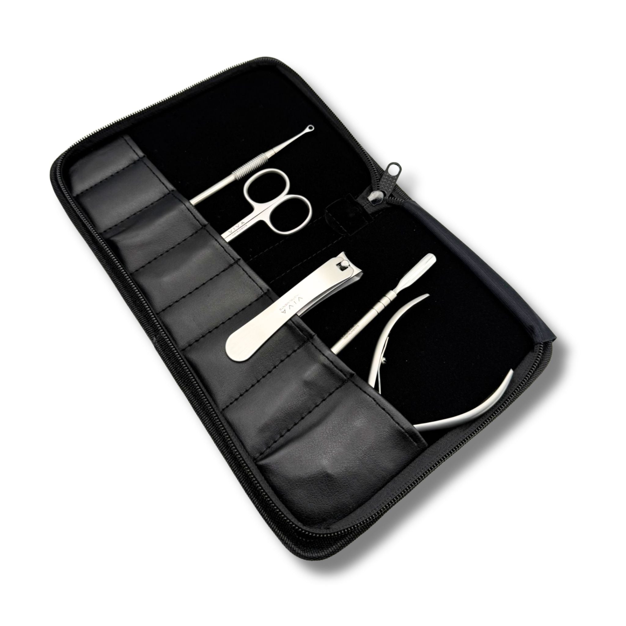 Silver Manicure Nail Tool Kit - 5 Pieces