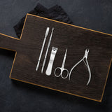 Silver Manicure Nail Tool Kit - 5 Pieces