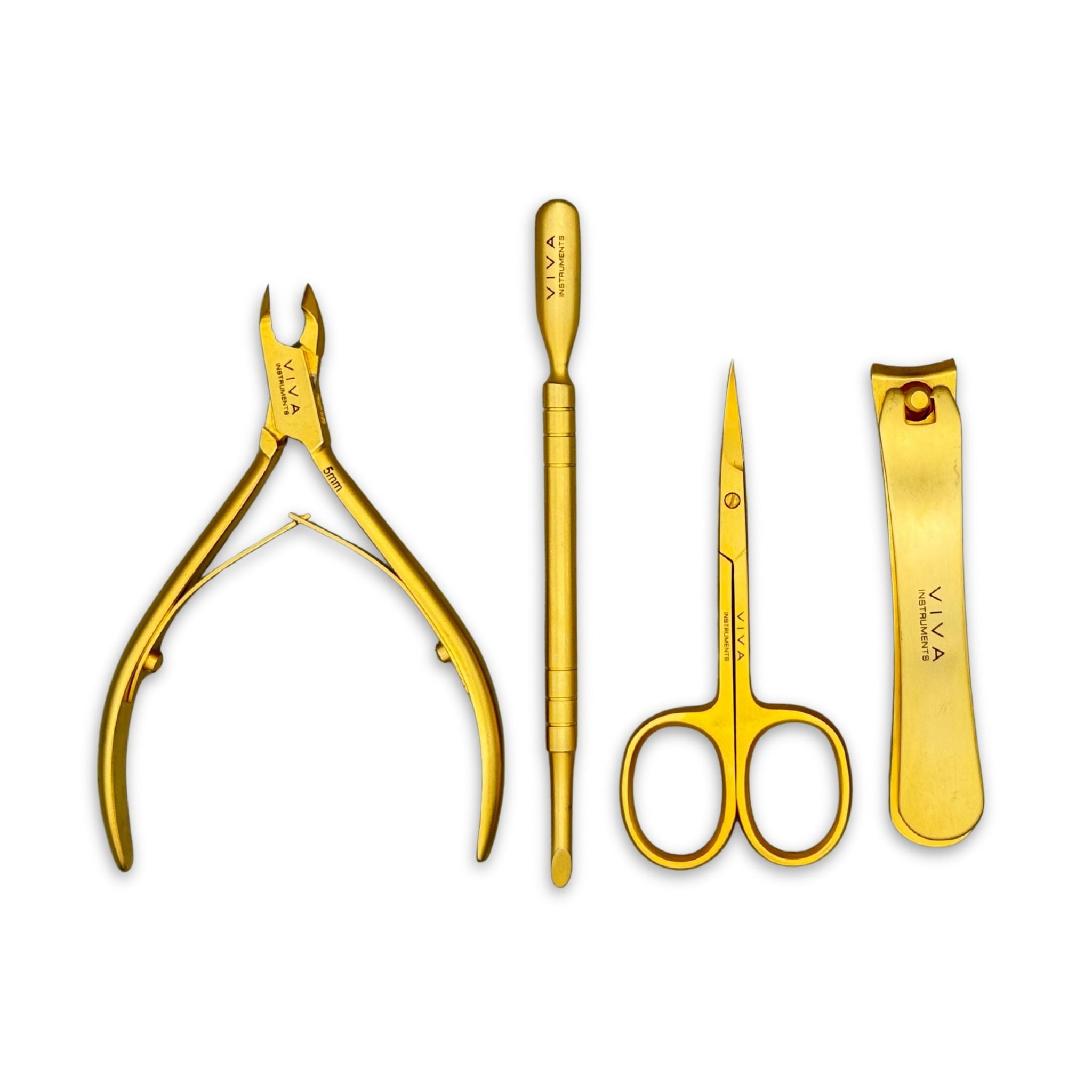Manicure Tool Kit - 4 Pieces Gold