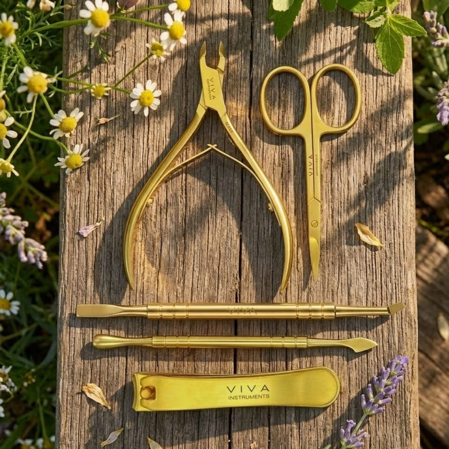 Manicure Tool Kit - 5 Pieces Gold