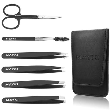 MAYKI Precision Eyebrow Tweezers Set 6pc