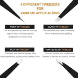 MAYKI Eyebrow Tweezers Set 6 PCS – Professional Stainless Steel Precision Tweezers Kit for Women & Men