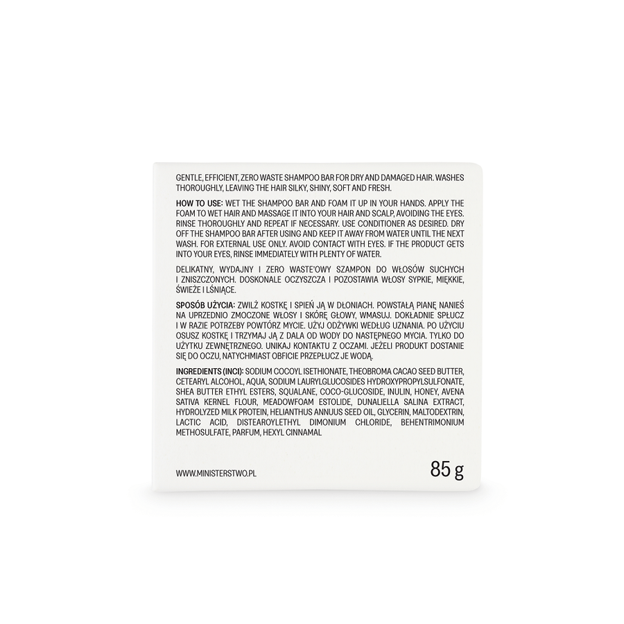MILK–HONEY–OAT – Emollient & Protein Rich Shampoo Bar 85g