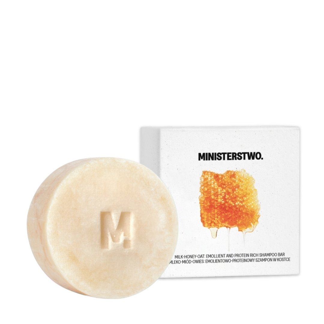 Bar of soap with a packaging box labeled 'MINISTER TWO' on a white background