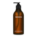 Brown bottle with black pump labeled 'MINISTERSTWO' on a white background