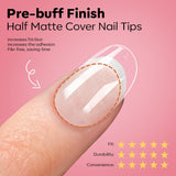 Modelones short oval nail tips available in 15 sizes