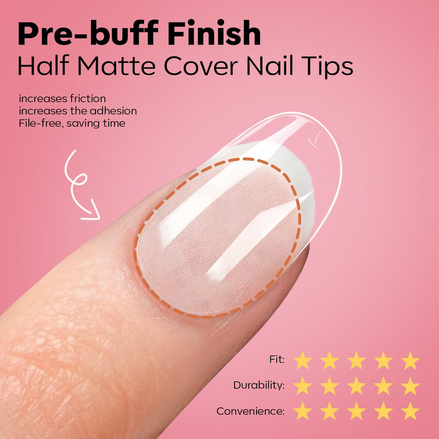 Modelones short oval nail tips available in 15 sizes
