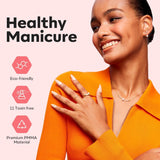 Modelones extra-short almond nail tips kit for home application