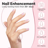 Smooth nude pink iridescent finish from Modelones builder gel
