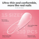 Modelones short oval full-cover tips with half-matte contact area
